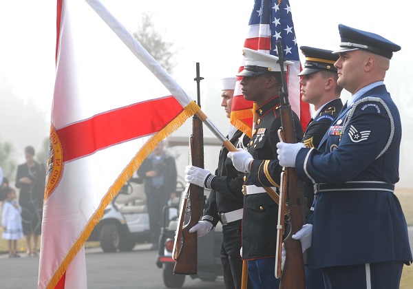 Senior Veterans at Memorial Service